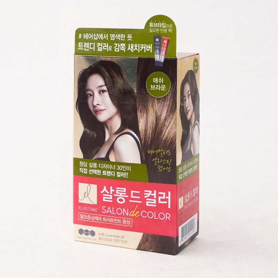 LG 엘라스틴 살롱드컬러 염색약 에쉬브라운 - 메가마트몰