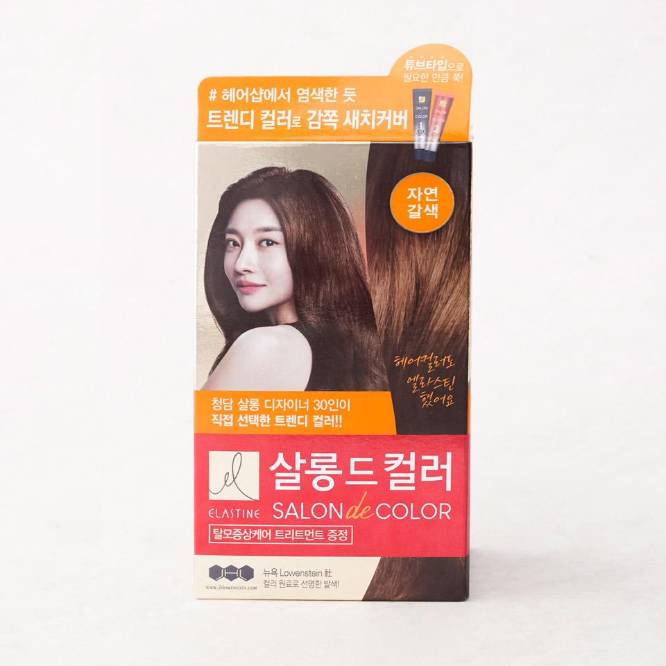 LG 엘라스틴 살롱드컬러 염색약 자연갈색 - 메가마트몰