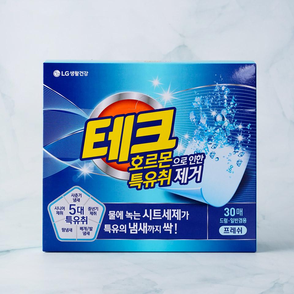 LG 테크 파워시트 세탁세제 호르몬특유취 프레쉬