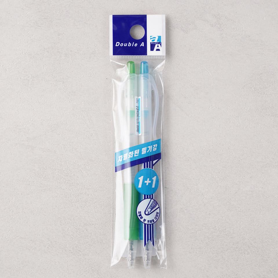 더블에이 칼라젤펜0.5 그린블루1+1