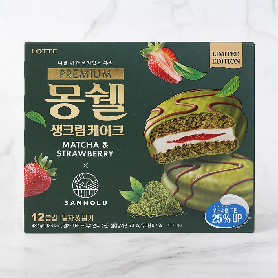 롯데웰푸드 몽쉘 프리미엄 말차딸기