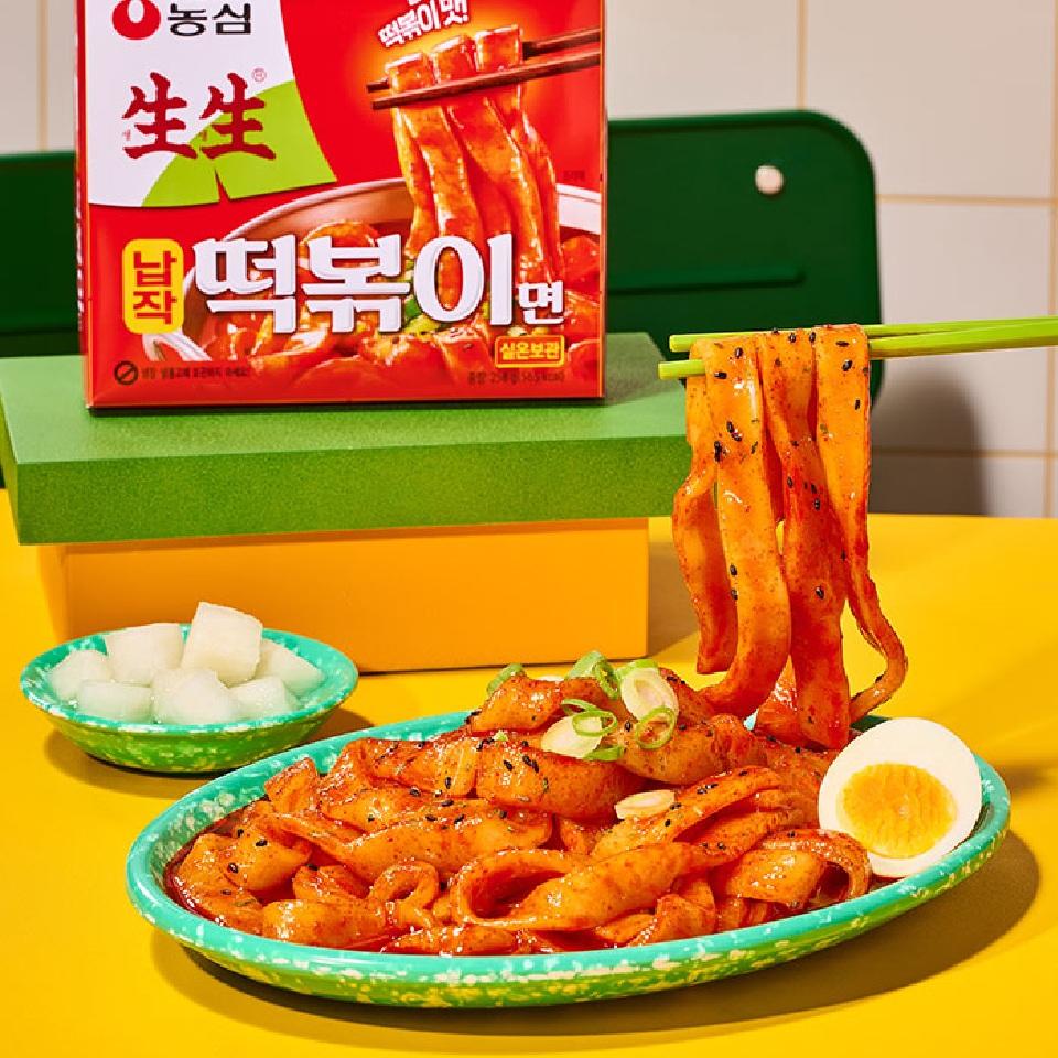 농심 생생납작떡볶이면